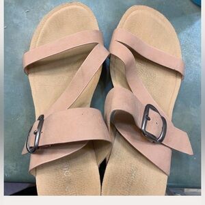 Elegant Women's Blush Sandals with Buckle